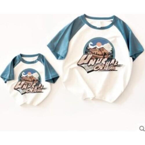 Summer Baby Girls Mommy & Me Cartoon Cotton Clothes Children Top Boutique T-shirt Birthday Outfits for Kids Pajamas Familly Look