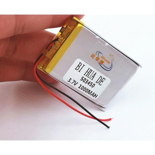 Li-Po 3.7V 1000mAh 503450 Lithium Polymer Li-Po li ion Rechargeable Battery cells For Mp3 MP4 MP5 GPS