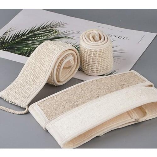 Natural Soft Exfoliating Loofah Bath Shower Unisex Massage Spa Scrubber Sponge Back Strap Body Skin Health Cleaning Tool