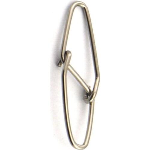 Stainless steel Diamond shaped double buckle connector for lure or telescopic rod fishing