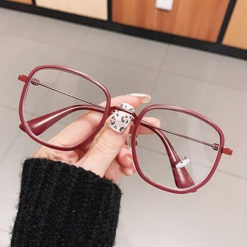 Candy Colors Eye glasses Frame Women Retro Wine Red Clear Optical Glasses Frame Spectacle Gafas oculos Transparent Round glasses