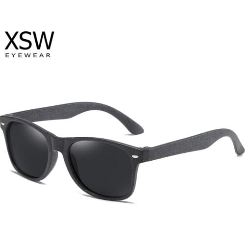 XSW Polarized Wooden Straw Sunglasses Can Be Decomposed Natural Material S7061
