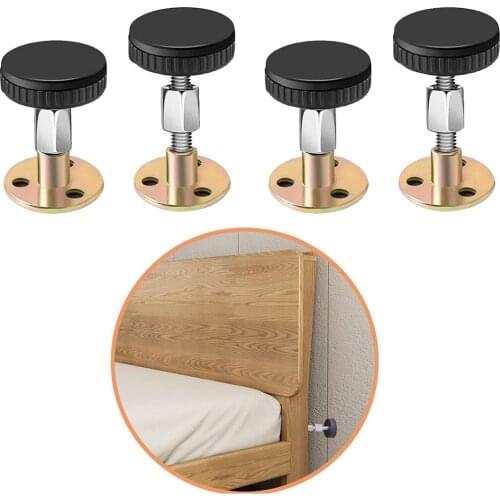 Adjustable Bed Frame Anti-Shake Tool, Threaded Headboard Stoppers Bedside Anti Shake Tool, Telescopic Support Shock Absorption