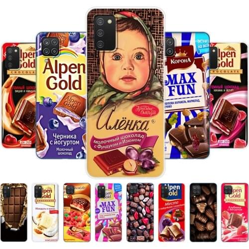 Silicon Case For samsung galaxy A02s A12 S21 + plus Ultra 5G Cover Bumper Phone Back Funda Bag Shell alenka bar wonka chocolate