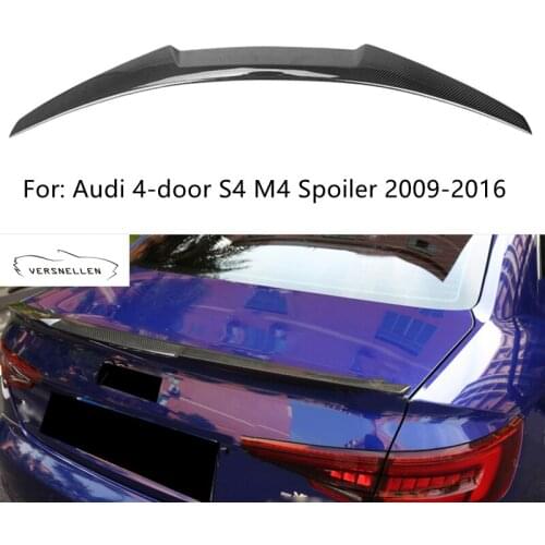 M4 Style Real Carbon Fiber Spoiler wings for Audi 4-Door S4 Sedan M4 Style Rear Spoiler Wings 2009-2016 car accessories