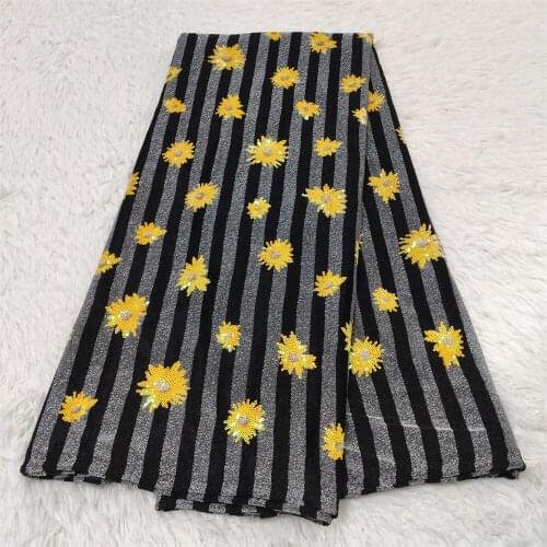 Flowers Sequins Fabric 2021Embroidery African Lace Swiss Voile Lace Switzerland French Nigerian Lace Fabrics High Quality jy022