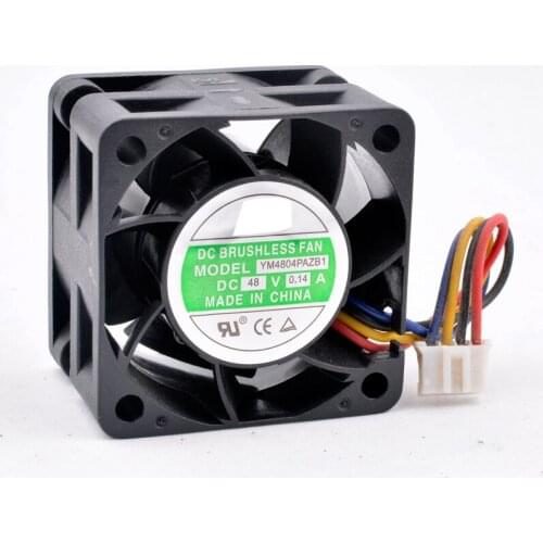 YM4804PAZB1 4cm 40mm fan 40x40x28mm DC48V 0.14A 4 lines Large-volume cooling fan suitable for servers