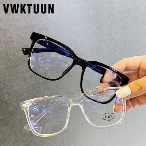 VWKTUUN Anti Blue Light Glasses Square Glasses Frame Women Men Prescription Glasses Clear Oversized Computer Reading Glasses