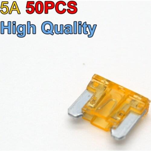 High Quality 50pcs New 5A Car Boat Trucks Fuses Blade Size Mini