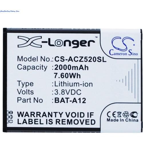 Cameron Sino High Quality Battery BAT-A12 for Acer Liquid Z520, Liquid Z520 Dual SIM