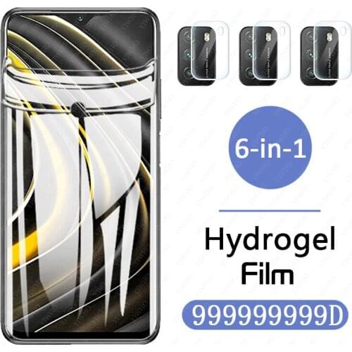 For Xiaomi Poco m3 Safety Hydrogel Film Pocophone m3 Screen Protector on Xaomi Little Pock pocco Poco m3 Camera GlassProtective