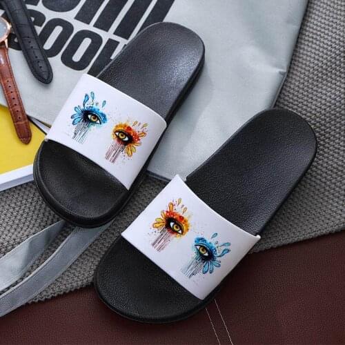 2021 Summer Slippers Korean Version Fliop Flops Enchanting eyes Slippers Fun Home Sandals Slippers Women