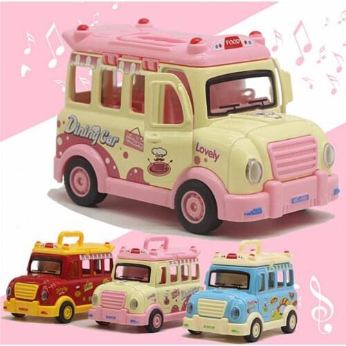 1/32 Cartoon Fast Food Truck Simulation Exquisite Workmanship Attractive Funny Model Vehicle Car Toy Children Boys Gift