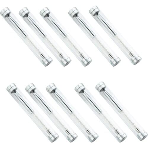 10 Pcs Transparent Pen Case Acrylic Pen Signature Pen Gift Box Round Cylindrical Plastic Pencil Case