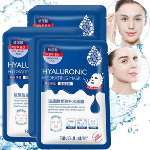 3 Pieces Hyaluronic Acid Hydration Mask Pores Moisturizing Oil-control Anti-Aging Depth Replenishment Whitening