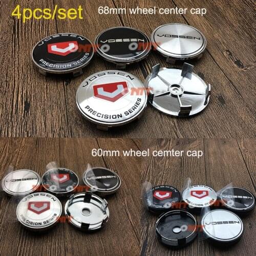 4pcs/set 60mm 68mm VOSSEN Logo Emblem Sticker Car Wheel Center Hub Cap Rim Cover For bmw vw benz honda mazda audi toyota