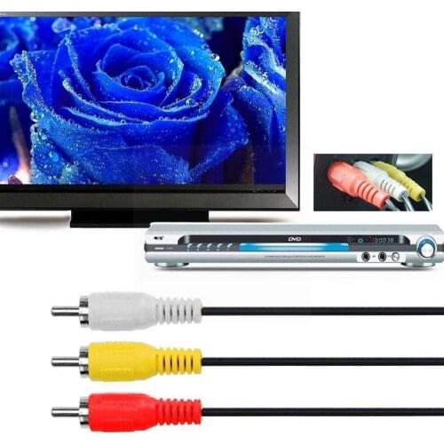 5 Feet 1080P HDTV HDMI-compatible Male to 3 RCA Audio Cable Cord Adapter AV Video C3O8