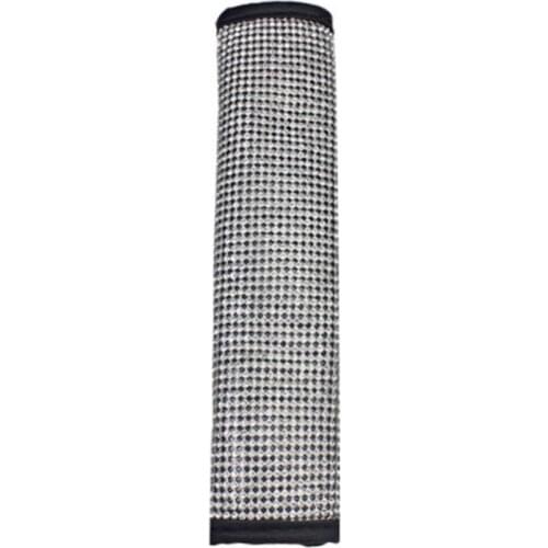 60% Hot Sale Shiny Rhinestone Faux Leather Car Handbrake Gear Shifter Knob Protective Cover Auto Interior Decoration Accessories