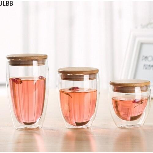 Tasse Bodum Cups Milk Coffee Large Glasses High Boron Silicon Double-deck Big Transparent Travel Mug Double Wall Glass With Lid