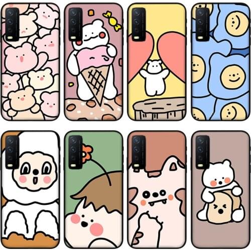 Cute girls like Phone case for vivo y30 y50 y53 y52 y31 y53 , Protective silicone case for vivo Y18 Y19 Y15 Y12 Y51 Y85 Y97 Y70s
