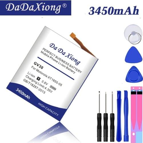 Da Da Xiong GV30 SNN5972A 3450mAh Phone Battery For Motorola Moto Z XT1650-01 XT1650-03 XT1650-05 GV40 XT1650-02 Battery