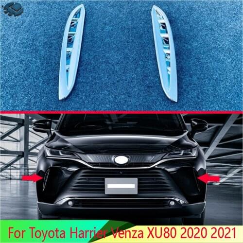 For Toyota Harrier Venza XU80 2020 2021 Car Accessories ABS Chrome Front grille air outlet net air outlet decoration