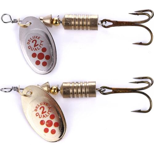 HENGJIA 2 colors 6.7cm 7.3g metal spinner spoon trolling fishing lures pike carp trout catfish fishing baits pesca fishing tackl