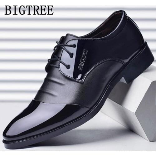 Italian Fashion Men Formal Shoes Leather Party Office Shoes Men Wedding Shoes Sapato Social Scarpe Uomo Eleganti Derbi Grimentin
