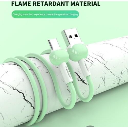 3A Candy Color Soft Liquid Type-C Fast Charging Data Cable For Android Mobile Phone For Samsung Huawei P30 USB C Charging Cable