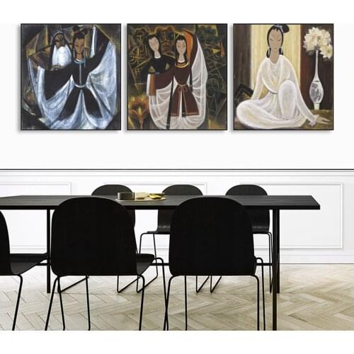 Chinese Ancient Women Naked Poster Canvas Print Painting Wall Art Living Room Home Decoration
