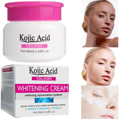 Kojic Acid& Collagen Whitening Cream Face Cream Remove Dark Spots Face Care Moisturizing Anti-Aging Firming Skin Care Cosmetics