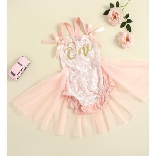 Cute Summer Baby Girls Lace embroidered Romper Infant Sleeveless Strap Tutu Jumpsuit Newborn Backless Playsuit Clothes