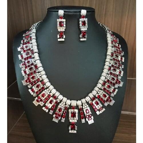 Missvikki Luxury Gorgeous Bridal Ladies Wedding Jewelry Sets With AAA Cubic Zirconia Stone Party Accessories Dubai Jewelry Set