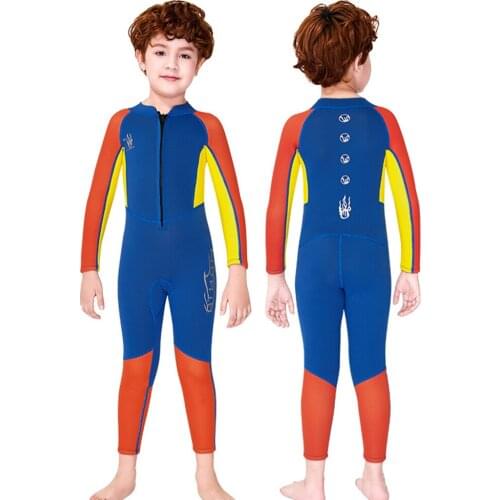 Neoprene Wetsuit 2.5MM Boy Children Rash Guards Surf Swimming Kitesurf Swimsuit Windsurf Scuba Diving Clothes Kids Bathing Suit