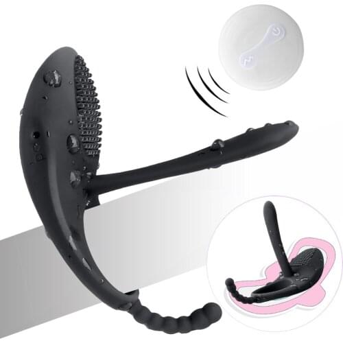 Wearable Vibrator Penis Cockring and Vaginal Vibrator Sex Toy for Couples Men Masturbator Delay Ejaculation Penis Vibrating Ring