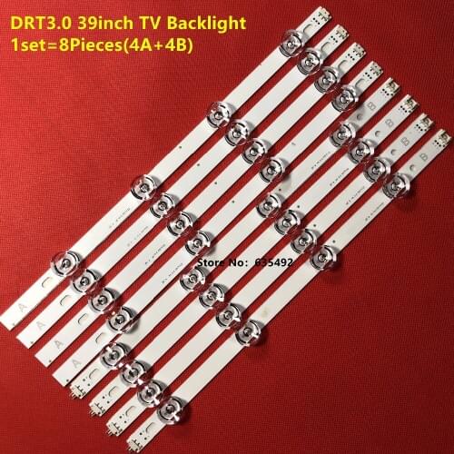 100% New LED Backlight Lamp strip 8 leds For LG 39 inch TV 390HVJ01 lnnotek drt 3.0 39"_A/B 39LB5610 39LB561V 39LB5800 39LB561F