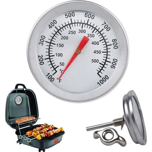 New Bimetal Thermometer Outdoor BBQ Smoking Thermometers Temp Gauge Grill Smoker Pit Thermostat Dropshipping