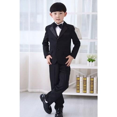 2019 Formal high quality baby child boy suit party baptism christmas dress jackets for boys wear wedding suits for boy 5pcs