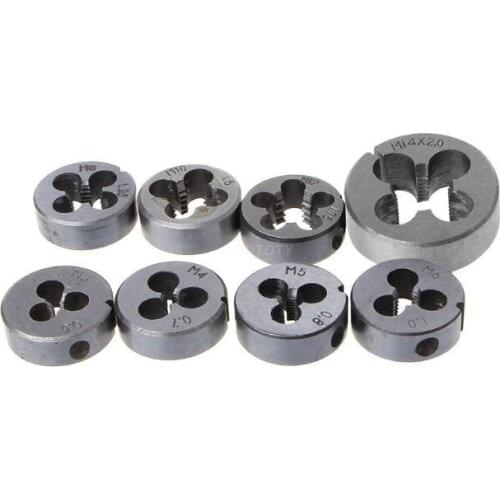 OOTDTY High Hardness Threading Circular Die M3-M14 Wrench HSS Thread Tools Alloy Steel
