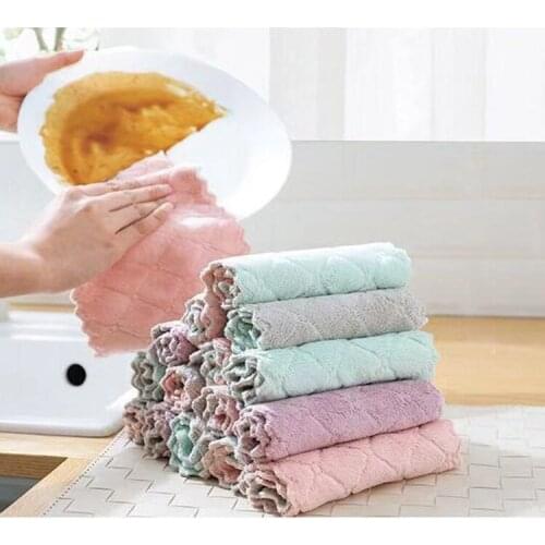 8pcs/lot Home Microfiber Towels for Kitchen Absorbent Thicker Cloth for Cleaning Micro Fiber Wipe Table Kitchen Towel Microfiber