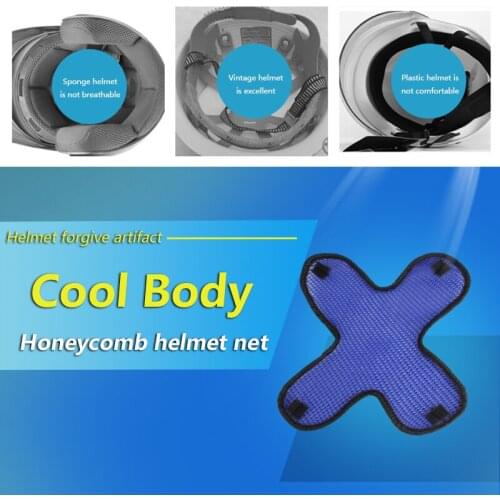 Motorcycle Vehicle Helmet Padding Motorcycle Safety Protection Hat Cap Inner 3D Air Mesh Microfiber Helmet Cooling Pad