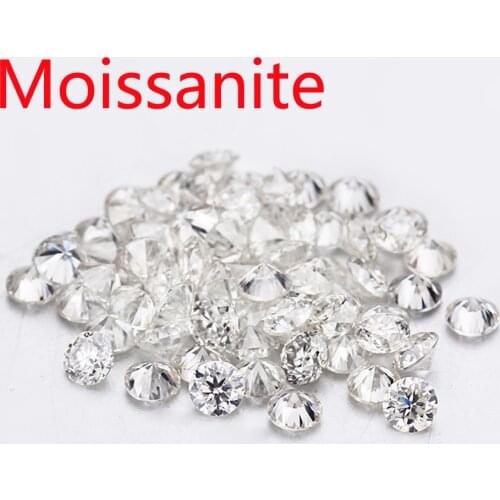 1.0ct 100% Genuine DF White Color 0.8mm-3.5mm Round Shape Small Size Synthetic Moissanites Loose Stone for Jewelry Making