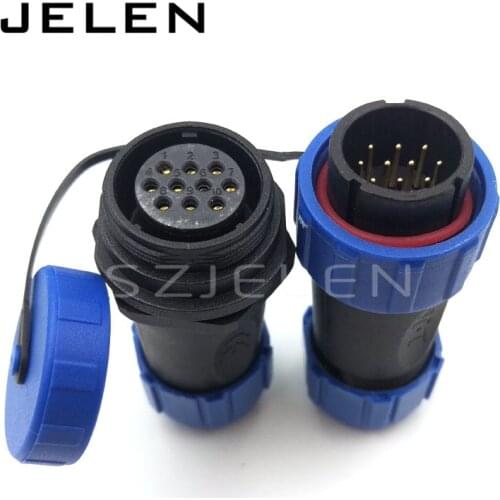 SP2110, 10 pin Cable connector, Waterproof connector plug and socket, led 10 pin power wire connectors IP68