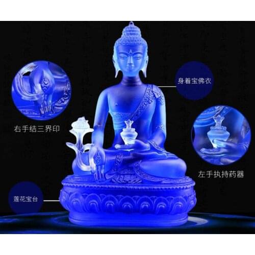 Glass Buddha statue Modern style creative crafts decoration