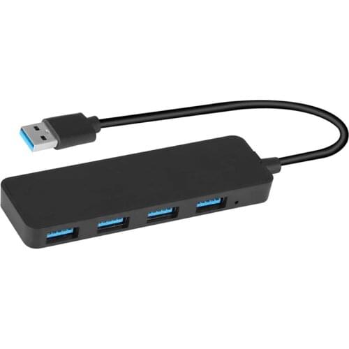 USB Hub 4-Port USB 3.0 Hub, Ultra Slim Extra Light USB Splitter Portable Data Hub with 30cm Cable Compatible
