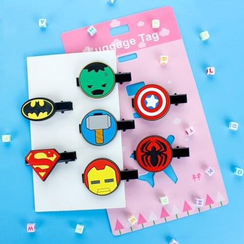 Hair Clip Marvel Superheroes Spiderman Iron Man Hulk Little Girl Clip Hair Accessories Duckbill Clip Baby Cute Fashion BB Clip