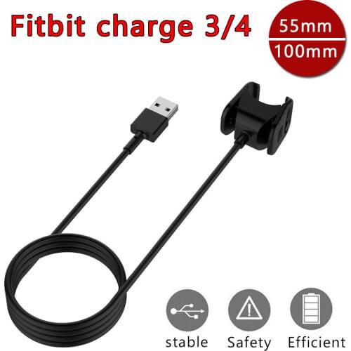 USB Charger for Fitbit Charge 3 4 Smart Watch Charging Cable Smart Watch Accessories Charger Dock Adapter