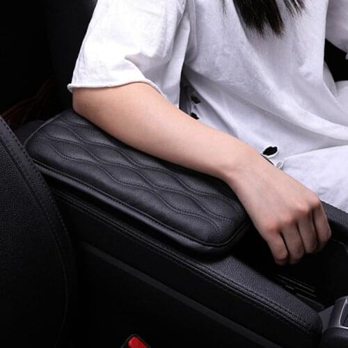 Car Central Armrest Box Protection Protective Mat Litchi Grain Leather Fashion Car Central Armrest Box Decorative Cushion