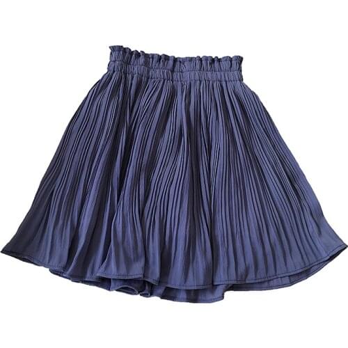 ZG1752 2021 summer new women fashion small fresh pure color chiffon high waist short skirt cheap wholesale