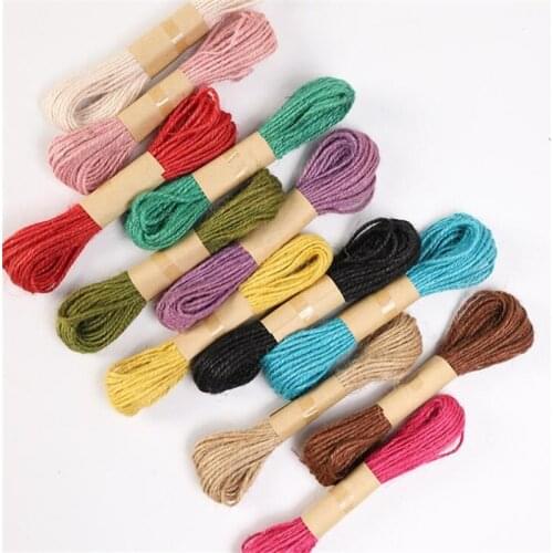 12pcs/pack 1mm width Burlap String Hemp Rope Party Wedding Gift Wrapping Cords Thread DIY Craft Decoration